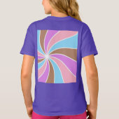 かわいいベビー牛の飲みボバかわいい漫画 Tシャツ (裏面)