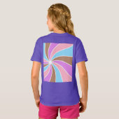 かわいいベビー牛の飲みボバかわいい漫画 Tシャツ (裏面フル)