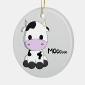 かわいいベビー牛漫画の子供 セラミックオーナメント (左)