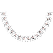 かわいいベビー牛漫画 バンティングフラッグ (全)