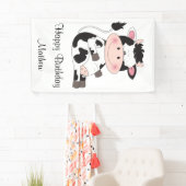 かわいいベビー牛漫画 横断幕 (インサイチュ)