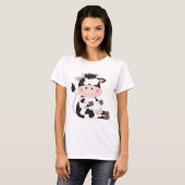 かわいいベビー牛漫画 Tシャツ (正面フル)