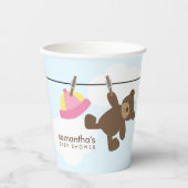 かわいいベビー物干しガールベビーシャワー 紙コップ (正面)