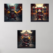 かわいいベビー猫忍者プリントセット3 (正面)