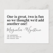 かわいいベビー番号3妊娠の発表 案内ポストカード (正面)