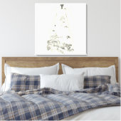 かわいいベビー登山おもしろい階段ファミリーメスアート キャンバスプリント (インサイチュ (寝室))