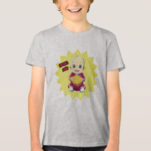かわいいベビー着用のサッカー選手の服装 トライブレンドTシャツ