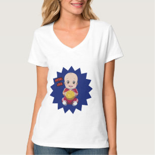 かわいいベビー着用のサッカー選手の服装 Tシャツ