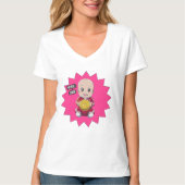 かわいいベビー着用のサッカー選手の服装 Tシャツ (正面)