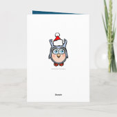 かわいいベビー祝フクロウのクリスマス シーズンカード (裏面)