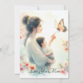 かわいいベビー蝶と母の日|過去記事 シーズンカード (正面)