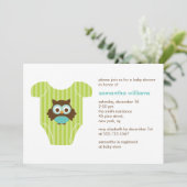 かわいいベビー衣装ベビーシャワー 招待状 (スタンド正面)