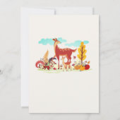 かわいいベビー親愛野生生物林ベビーシャワー 招待状 (裏面)