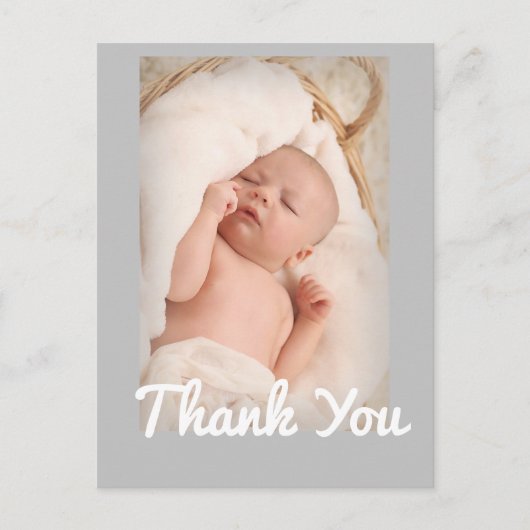 かわいいベビー誕生のお知らせサンキューポストカード ポストカード (正面)