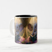 かわいいベビー読ゾウの本パーソナライズされただ ツートーンマグカップ (正面左)