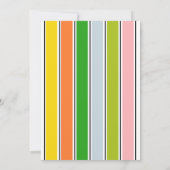 かわいいベビー象の最初の誕生日パーティー 招待状 (裏面)