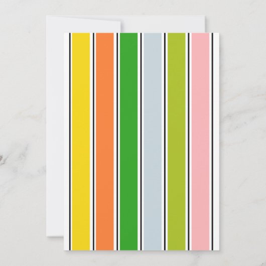 かわいいベビー象の最初の誕生日パーティー 招待状 (裏面)