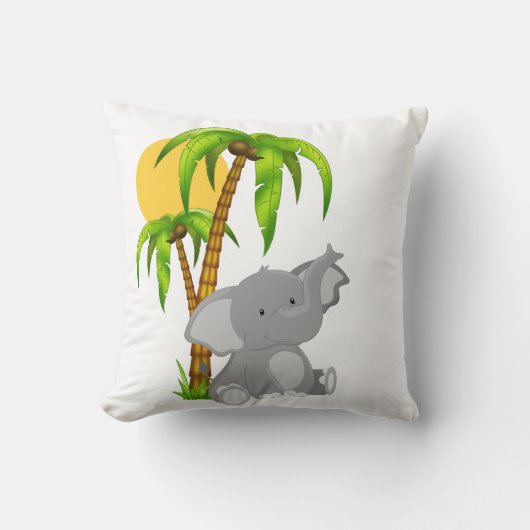 かわいいベビー象の装飾用クッション クッション (正面)