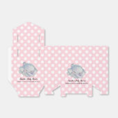 かわいいベビー象ピンク水玉模様赤ちゃんシャワー フェイバーボックス (折り畳みなし)