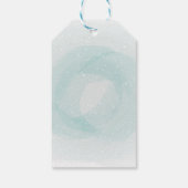 かわいいベビー象ブルーバラベビーシャワー ギフトタグ (裏面)