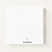 かわいいベビー象ベビーガールシャワーゲストブック ノートブック (裏面)