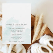 かわいいベビー象男女兼用双子ベビーシャワー 招待状