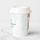 かわいいベビー象男女兼用双子ベビーシャワー 紙コップ (右)