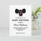 かわいいベビー象男女兼用赤ちゃんシャワー 招待状 (スタンド正面)