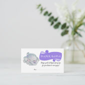 かわいいベビー象|のベビーシャワー エンクロージャーカード (スタンド正面)