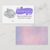 かわいいベビー象|のベビーシャワー エンクロージャーカード (正面/裏面)