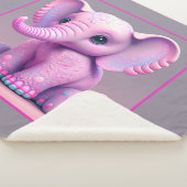 かわいいベビー象 シェルパブランケット (3/4)