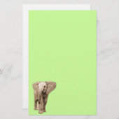 かわいいベビー象 便箋 (正面/裏面)