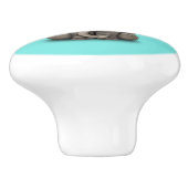 かわいいベビー象Dj身に着けているヘッドホーンおよびガラス セラミックノブ (側面)