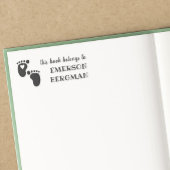 かわいいベビー足ハートこの本は属している ラバースタンプ