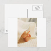 かわいいベビー足リトルベビー足毛布包まれた布 ポストカード (正面/裏面)