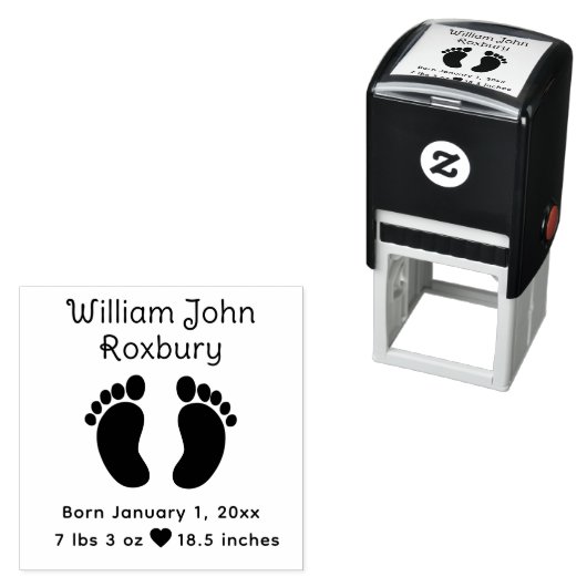 かわいいベビー足誕生発表詳細#3 セルフインキングスタンプ (インサイチュ)