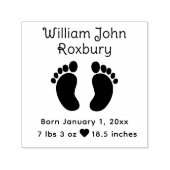 かわいいベビー足誕生発表詳細#3 セルフインキングスタンプ (デザイン)