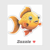 かわいいベビー金魚の漫画のキャラクター シール (シート)