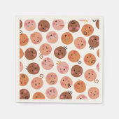 かわいいベビー顔と頬 スタンダードカクテルナプキン (正面)