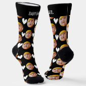 かわいいベビー顔ニューファーザーフォトソックス ソックス (傾斜あり)