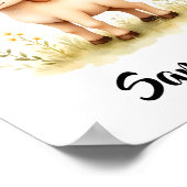 かわいいベビー馬パーソナライズされた子供部屋ウォールアート ポスター (角)