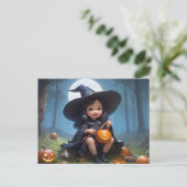 かわいいベビー魔女 ポストカード (スタンド正面)