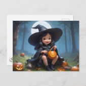かわいいベビー魔女 ポストカード (正面/裏面)