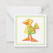 かわいいベビー鳥の囲いカード ノートカード (正面)