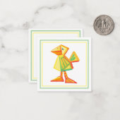 かわいいベビー鳥の囲いカード ノートカード (正面/裏面インサイチュ)