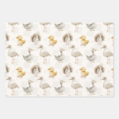 かわいいベビー鳥子供部屋デザイン ラッピングペーパーシート (正面)
