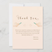 かわいいベビー鳩ベビーシャワーサンキューカード サンキューカード (正面)