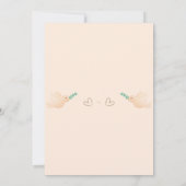 かわいいベビー鳩ベビーシャワーサンキューカード サンキューカード (裏面)