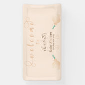 かわいいベビー鳩ベビーシャワーバナー 横断幕 (縦)