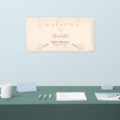 かわいいベビー鳩ベビーシャワーバナー 横断幕 (トレードショー)